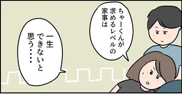 夫が求めるレベルの家事は一生出来ないと思う…