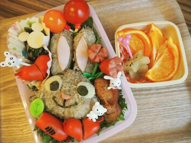 【キャラ弁】ズートピア「ジュディ」のモフモフ感をとろろ昆布で表現！