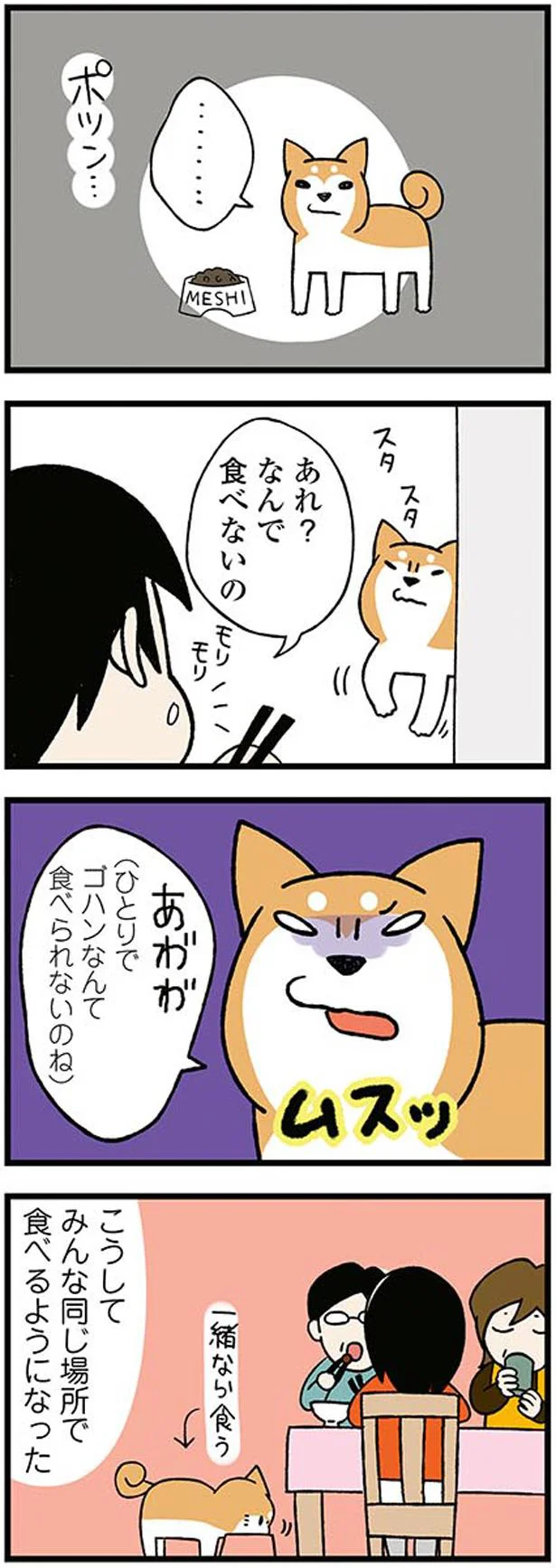 みんな同じ場所で食べるようになった