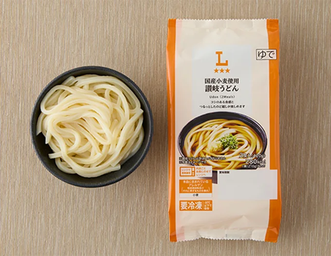 「国産小麦使用 讃岐うどん」(ローソン)