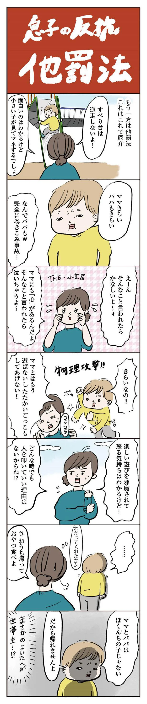 息子の反抗他罰法