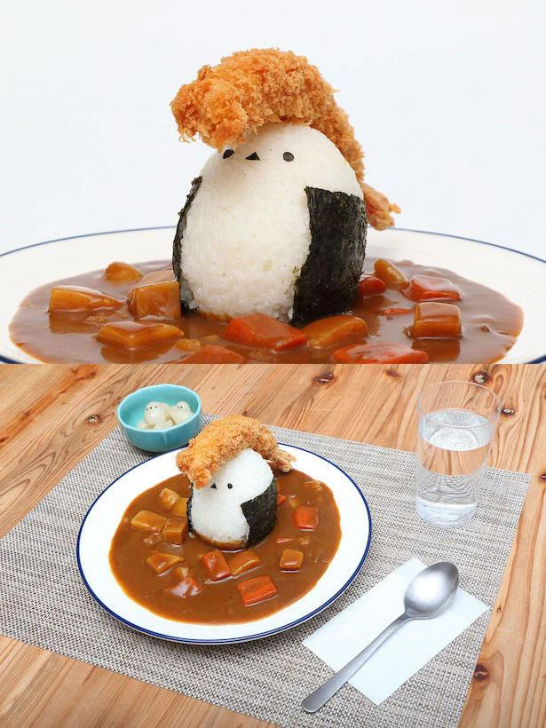 ヤンキーなのにかわいいシマエナガおにぎりカレー