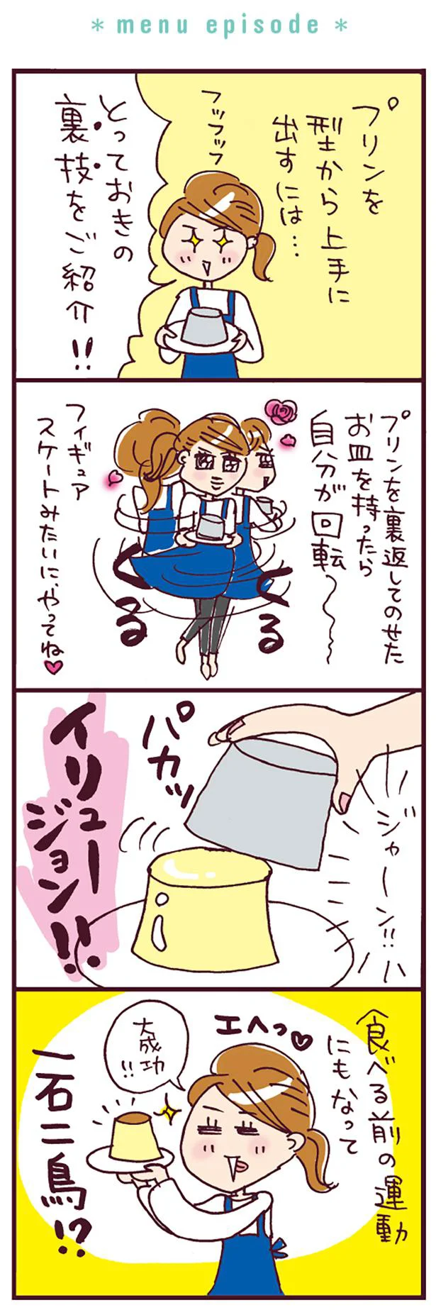 プリンを型から上手に出すには…