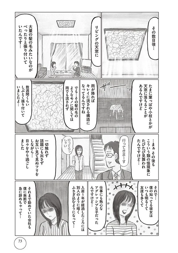 数日後リビングの天窓に