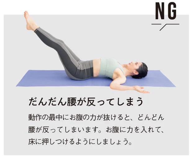 だんだん腰が反ってしまうとNG