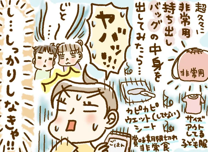 非常用持ち出しバッグの中身を出してみたら…