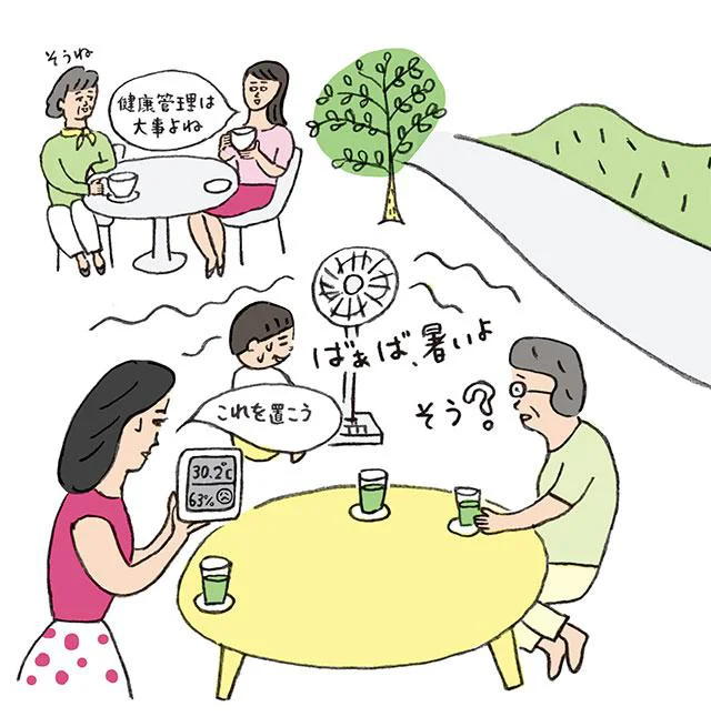 エアコンをなかなかつけないなら温度・湿度計を置く