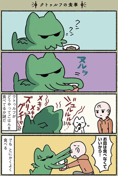 お皿は食べなくていいから！