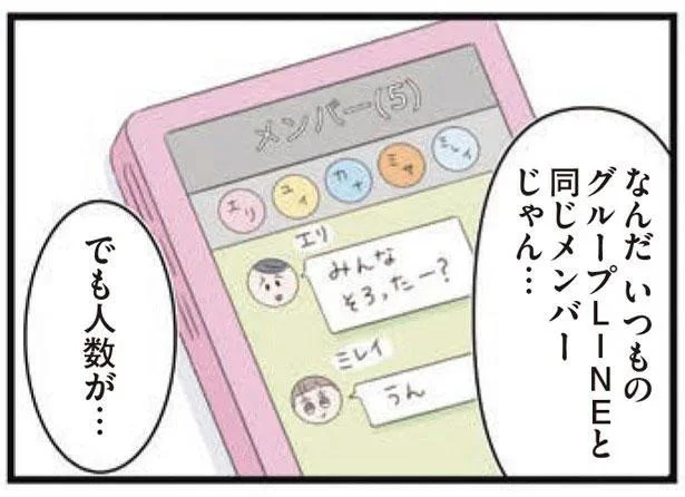 なんだいつものグループLINEと同じメンバーじゃん…