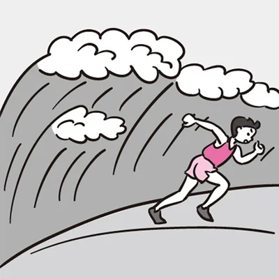 津波はオリンピックの陸上競技の短距離走選手と同じくらいの速度
