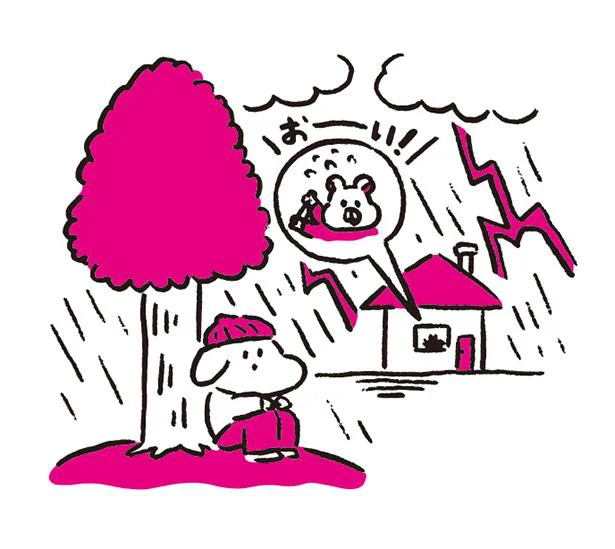 雷の音が聞こえたら避難!