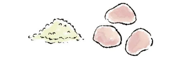 鶏もも肉は一口大に切り、玉ねぎはみじん切りにする