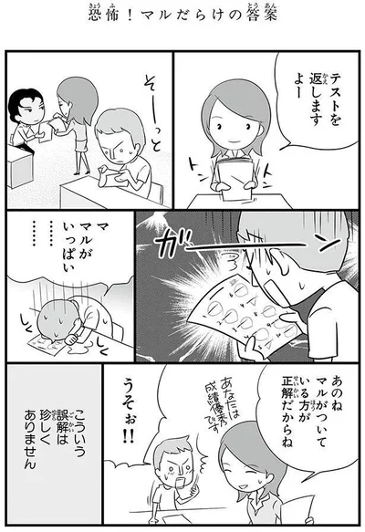 マルがついている方が正解だからね