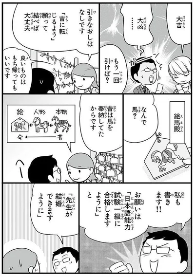 昔は馬を奉納してたからです
