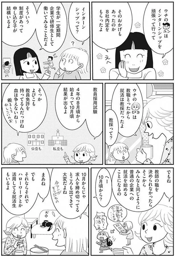 教員採用試験を受けた子も