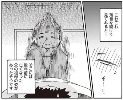 こわごわ薄めを開けて見てみると…