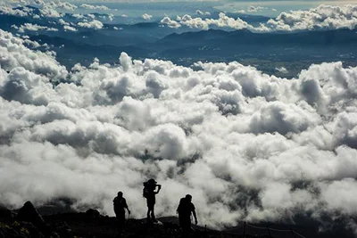 富士山から望む雲海