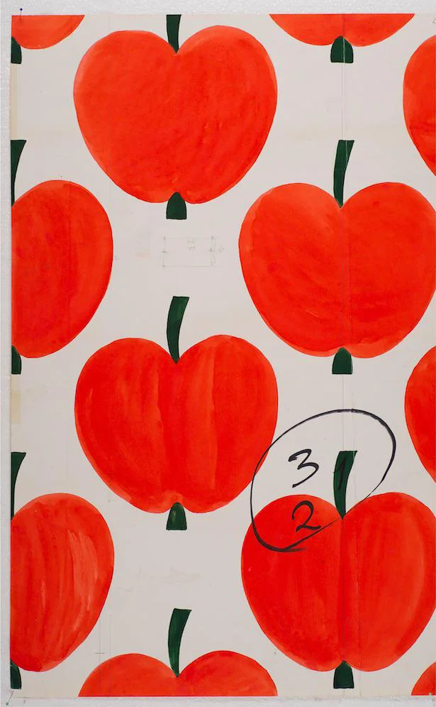 アイニ・ヴァーリ作、「オンップ(リンゴ)」原画(1972 年) / フォルッサ博物館 所蔵