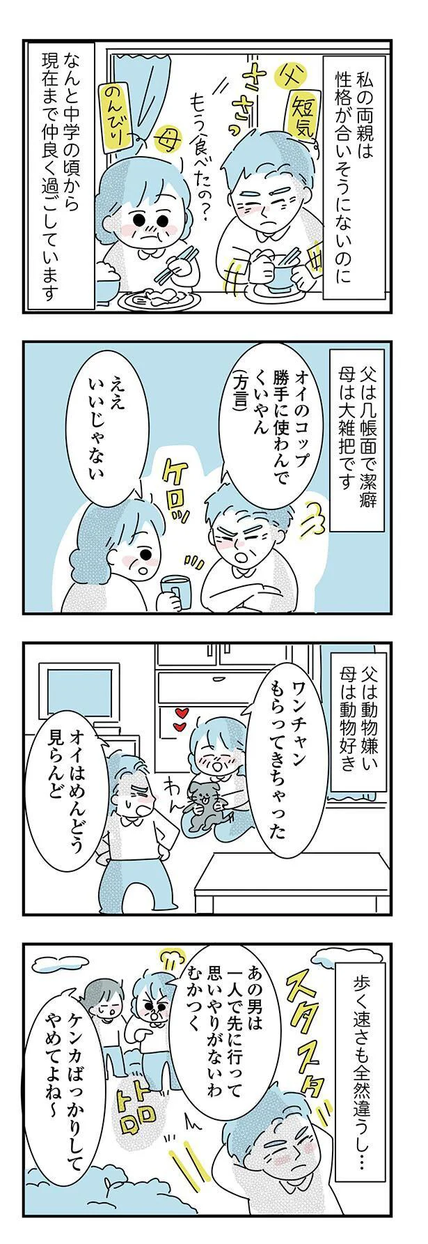 私の両親は性格が合いそうにないのに