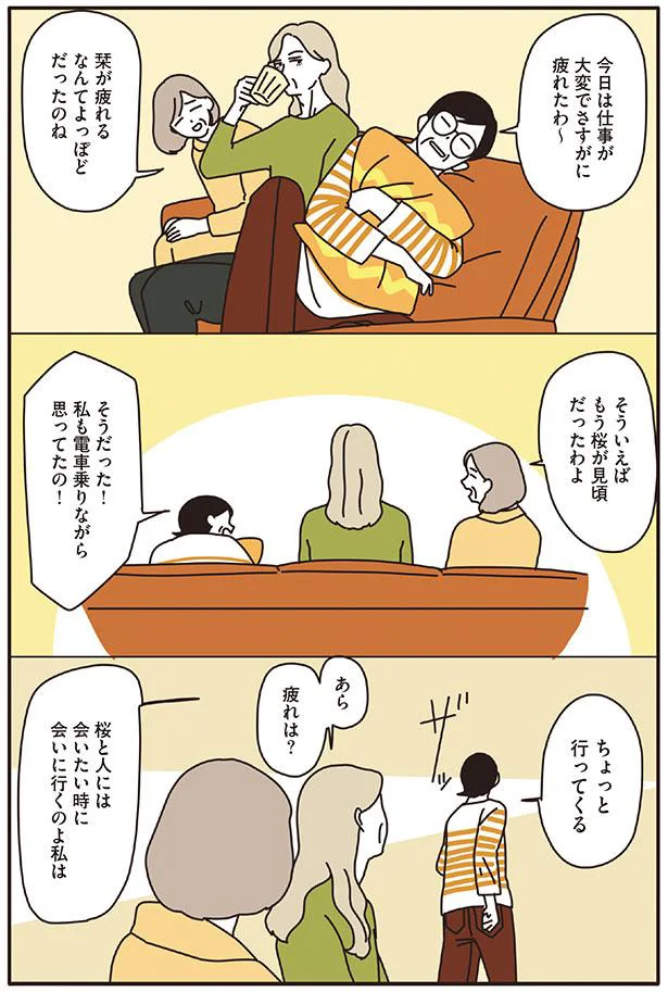 桜と人には会いたいときに会いに行くのよ