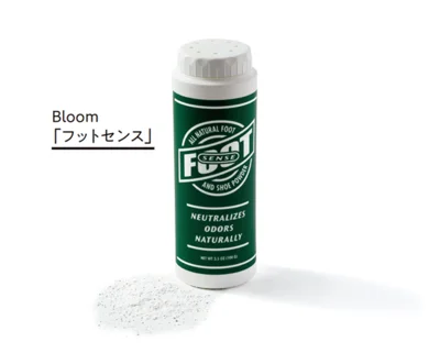 外出先で靴を脱ぐときニオイの心配はご無用です「フットセンス」▷100ml￥2,280／Bloom