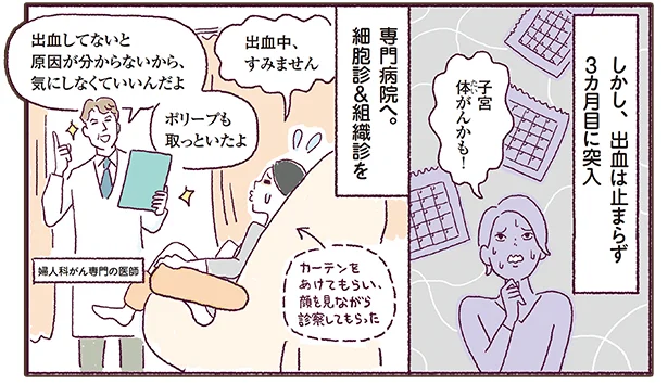 専門病院で細胞診&組織診をすることに。