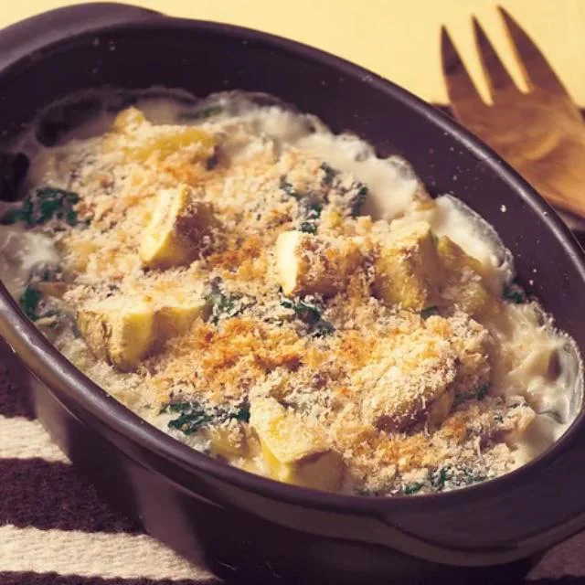 「栗とほうれん草のグラタン」／栗を使ったレシピ（14/30）