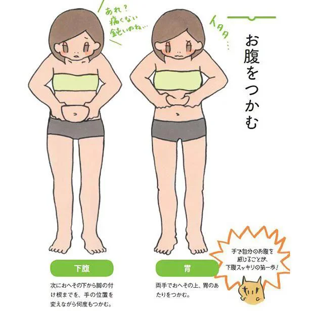 鏡もち状態の下腹に効果てきめん！ ムギューッと【お腹つかみ体操】／あぶら身を落とすきくち体操（6）