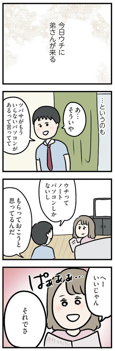 今日ウチに弟さんが来る