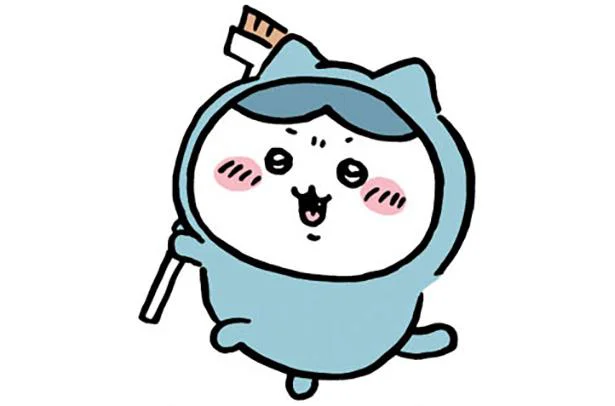 ハチワレのほうき