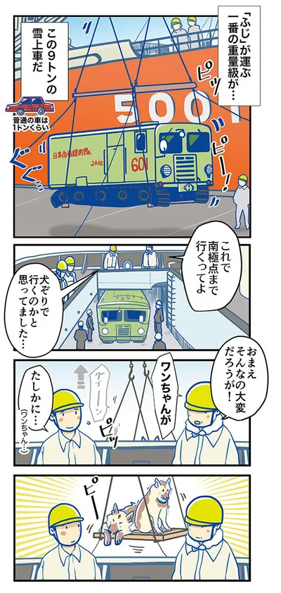 犬ぞりで行くのかと思ってました…