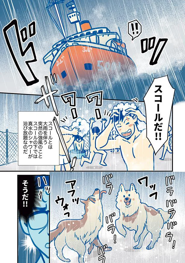 スコールだ!!