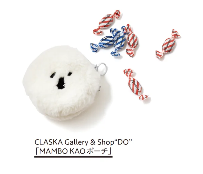 CLASKA Gallery & Shop“DO”「MAMBO KAOポーチ」▷直径12×厚さ6cm ¥1,980／CLASKA ONLINE SHOP