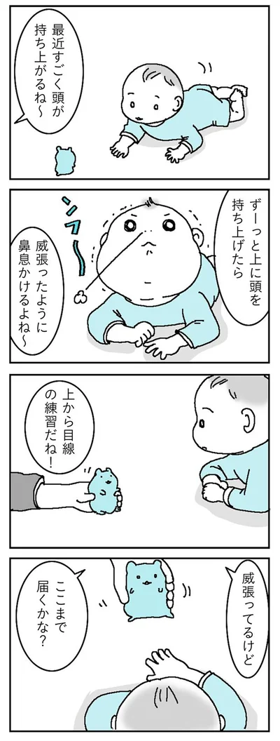 最近すごく頭が持ち上がるね〜