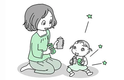 積み木と積み木でカチカチ！