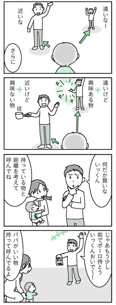 持っている物と距離を考えて呼んでね