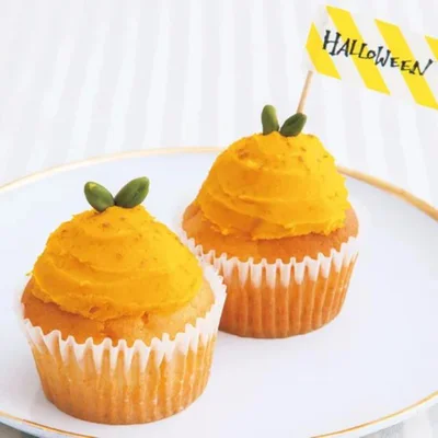 「かぼちゃクリームカップケーキ」／ハロウィン向けのレシピ（16/30）