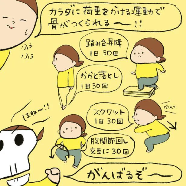 カラダに荷重をかける運動で骨がつくられる~!