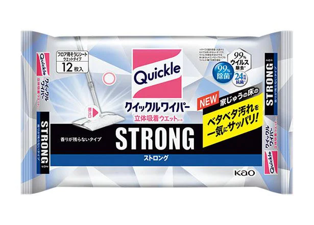 クイックルワイパー 立体吸着ウエットシート ストロング／花王