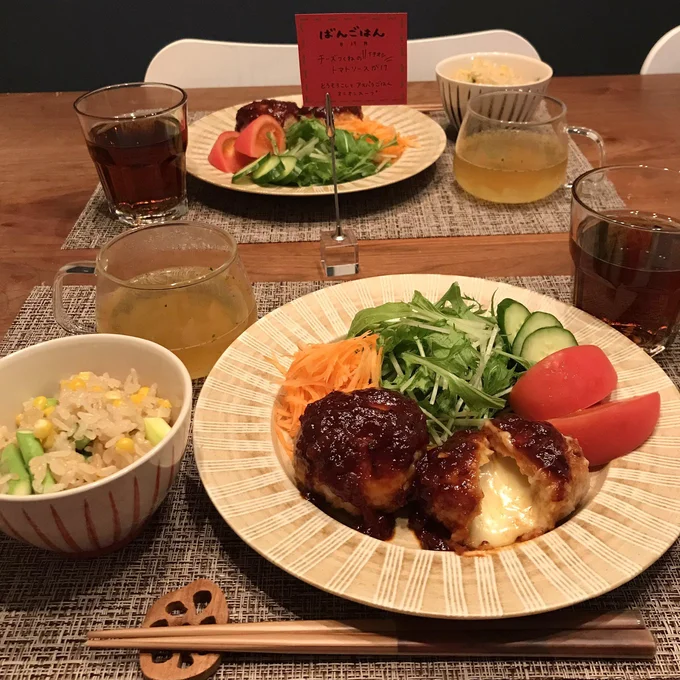 洋食屋風テーブルコーディネート