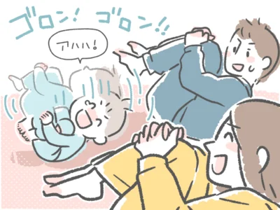 家族でストレッチ