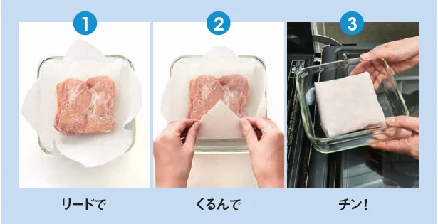 リードでくるんでレンチン解凍!