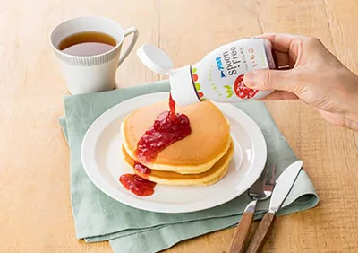 パンケーキにもサッと出せる！