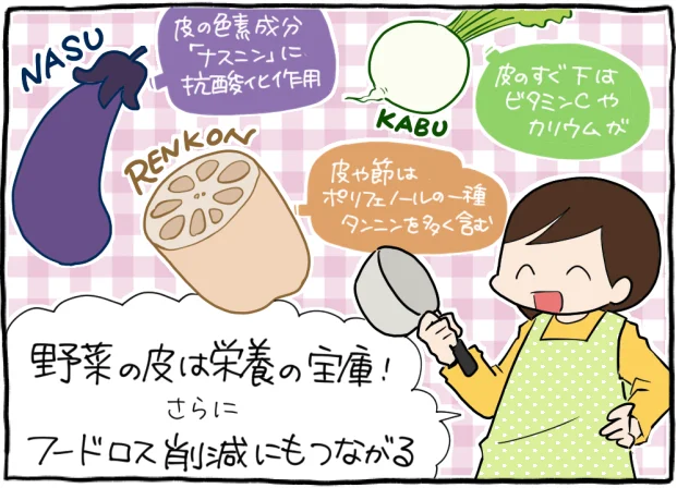 野菜の皮は栄養の宝庫!