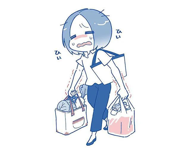 筋力がなさすぎて…買い物袋を持つのがしんどい!