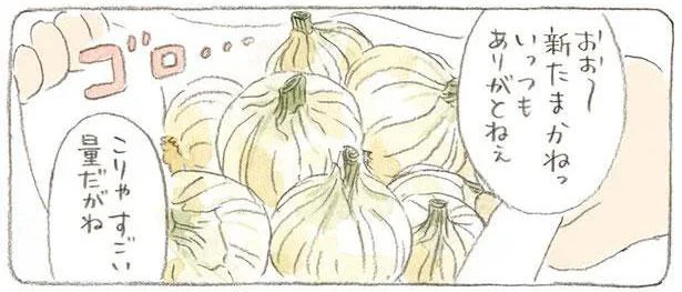 じいちゃんの料理の腕前は？ご近所さんから新玉ねぎのお裾分け／ねことじいちゃん 2（3）