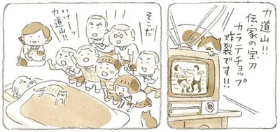 テレビの時間だけは子供たちの歓声が響いていた