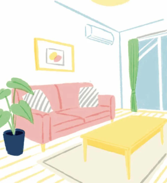 リビングの主な汚れはほこり。湿気や食べこぼしなどと合体して目立つ汚れになる前に、こまめに掃除を!