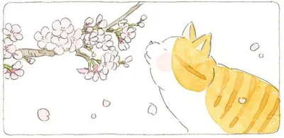 猫のお花見