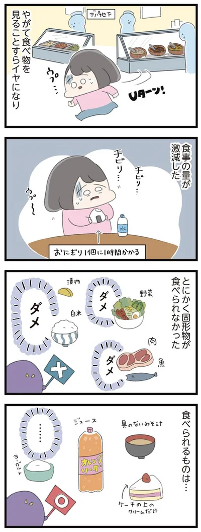 食事の量が激減した